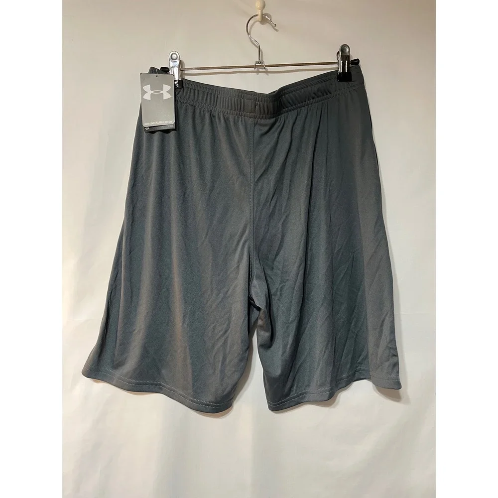 Under Armour Youth Athletic Shorts Gray‎ Green Logo Size XL